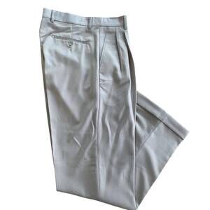 NEW INSERCH men's two pleat wide leg pants in oyster